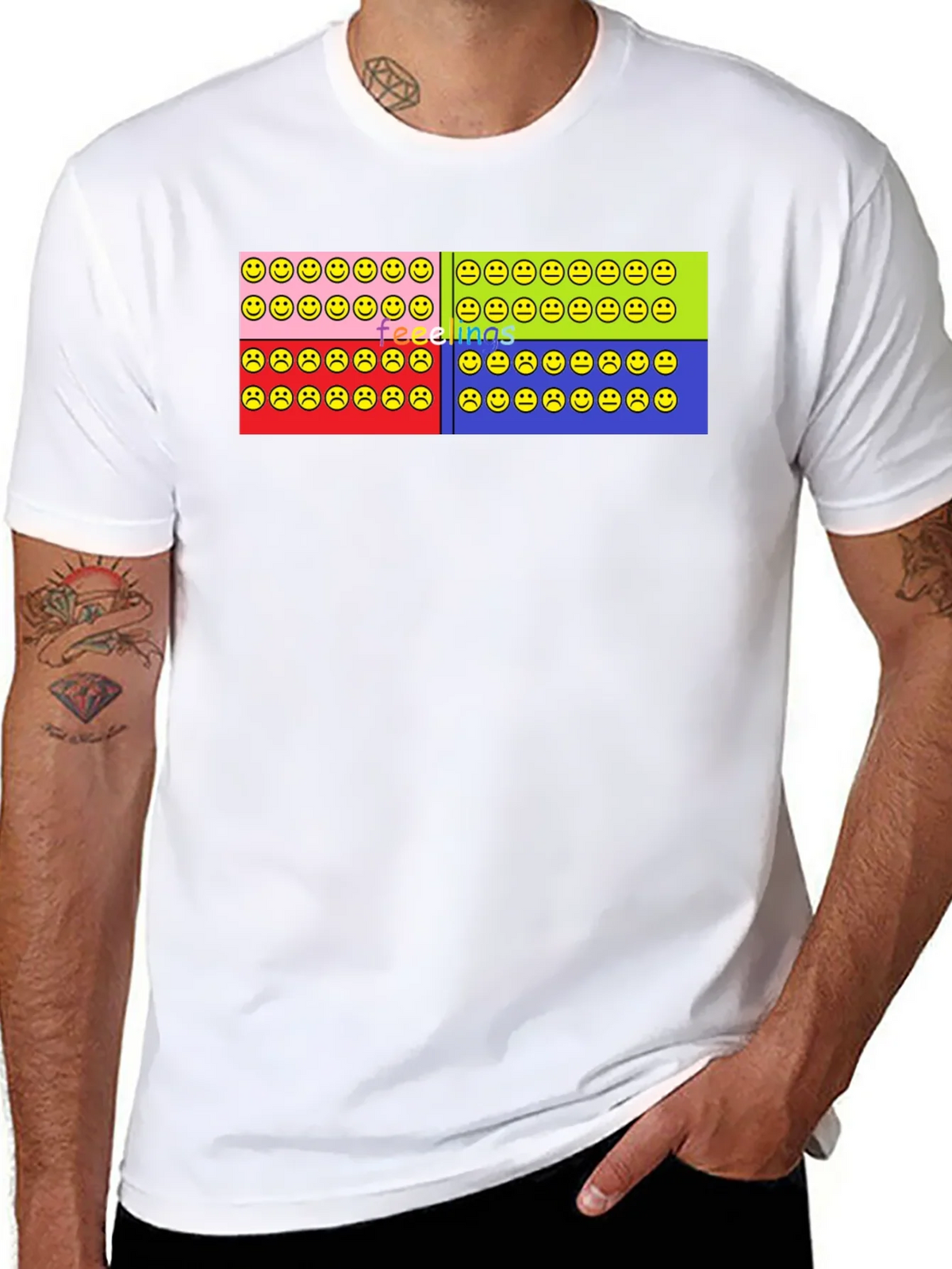 Feelings Smiley Face T-Shirt Graphic Design product image 7