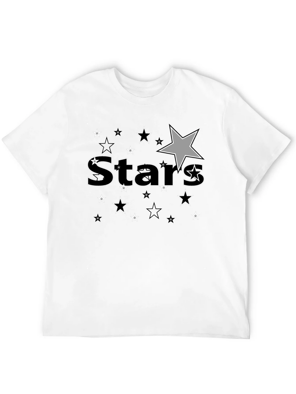 Stars Graphic Print Black T-Shirt for Men product image 11