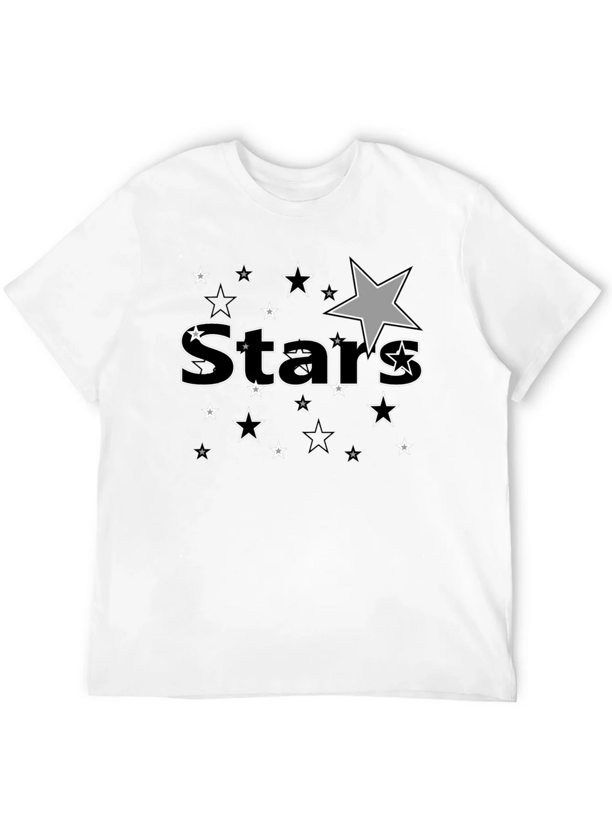 Stars Graphic Print Black T-Shirt for Men product image 11