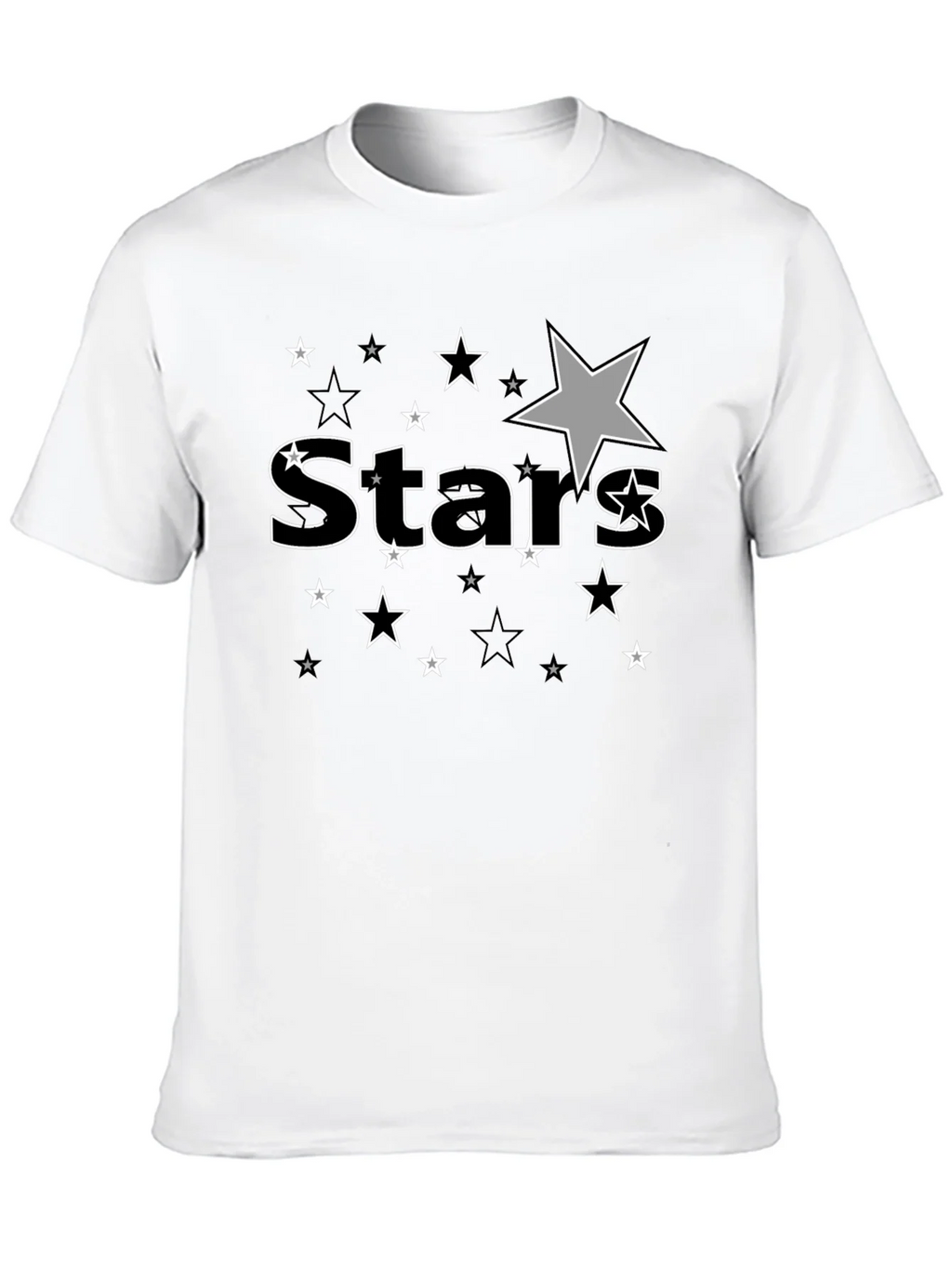 Stars Graphic Print Black T-Shirt for Men product image 9
