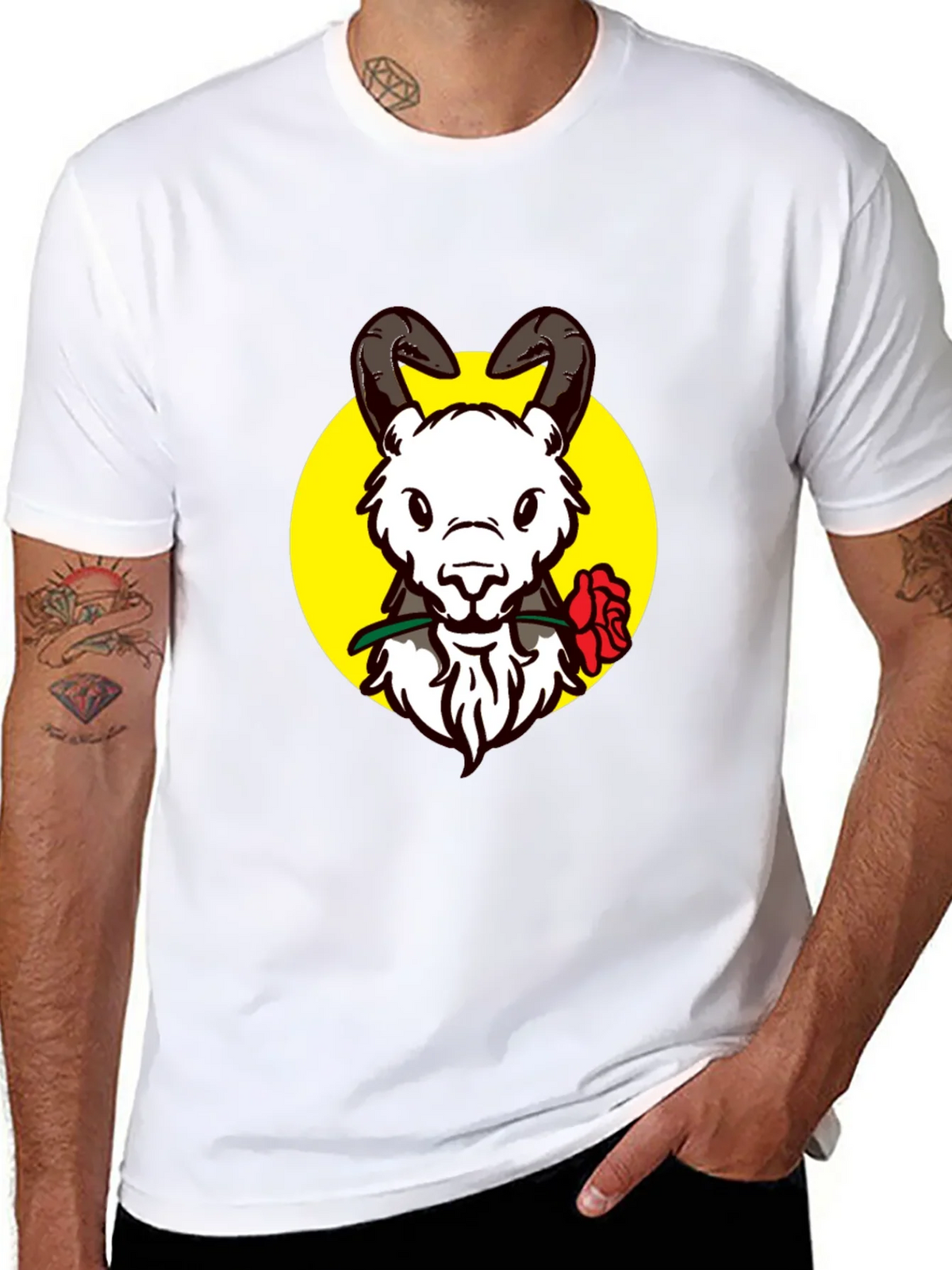 Ram Rose Graphic Tee - Stylish Black T-Shirt product image 7