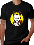 Ram Rose Graphic Tee - Stylish Black T-Shirt product image 1