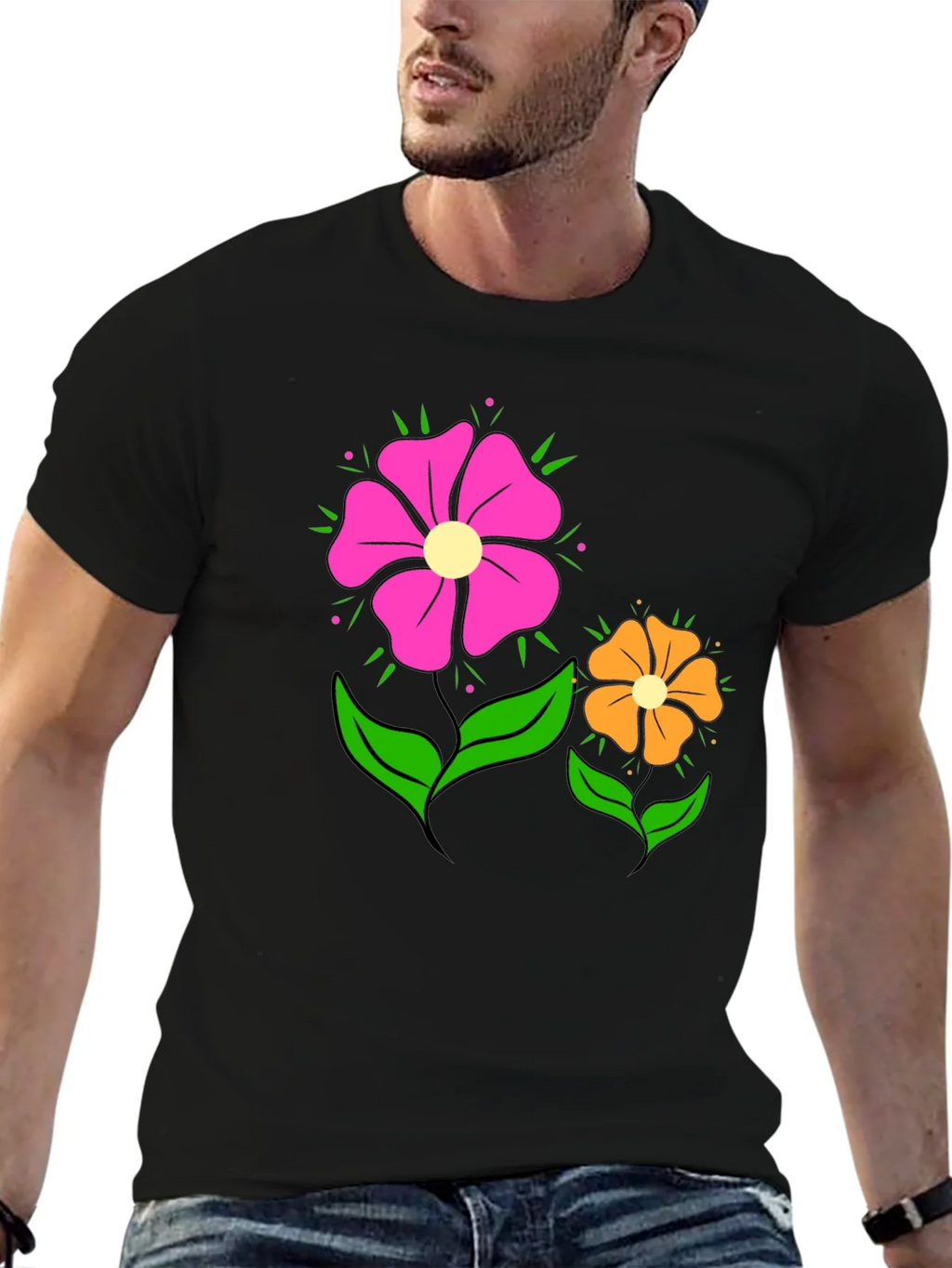 Floral Graphic T-Shirt - Funky Flower Power Tee product image 2