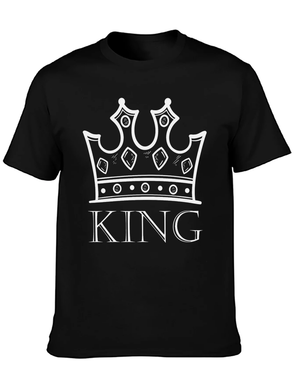 King Crown Graphic Tee - Black Cotton T-Shirt product image 3