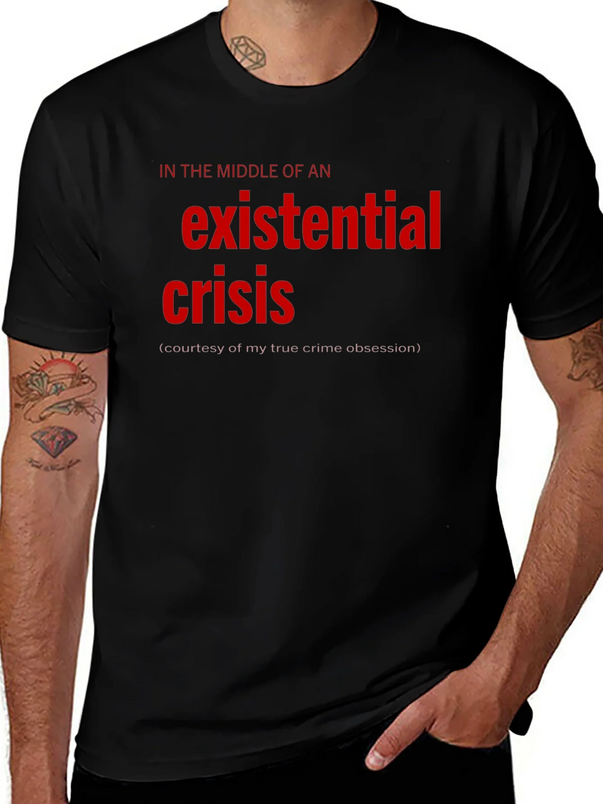 Existential Crisis Graphic Tee - True Crime Obsession product image 1