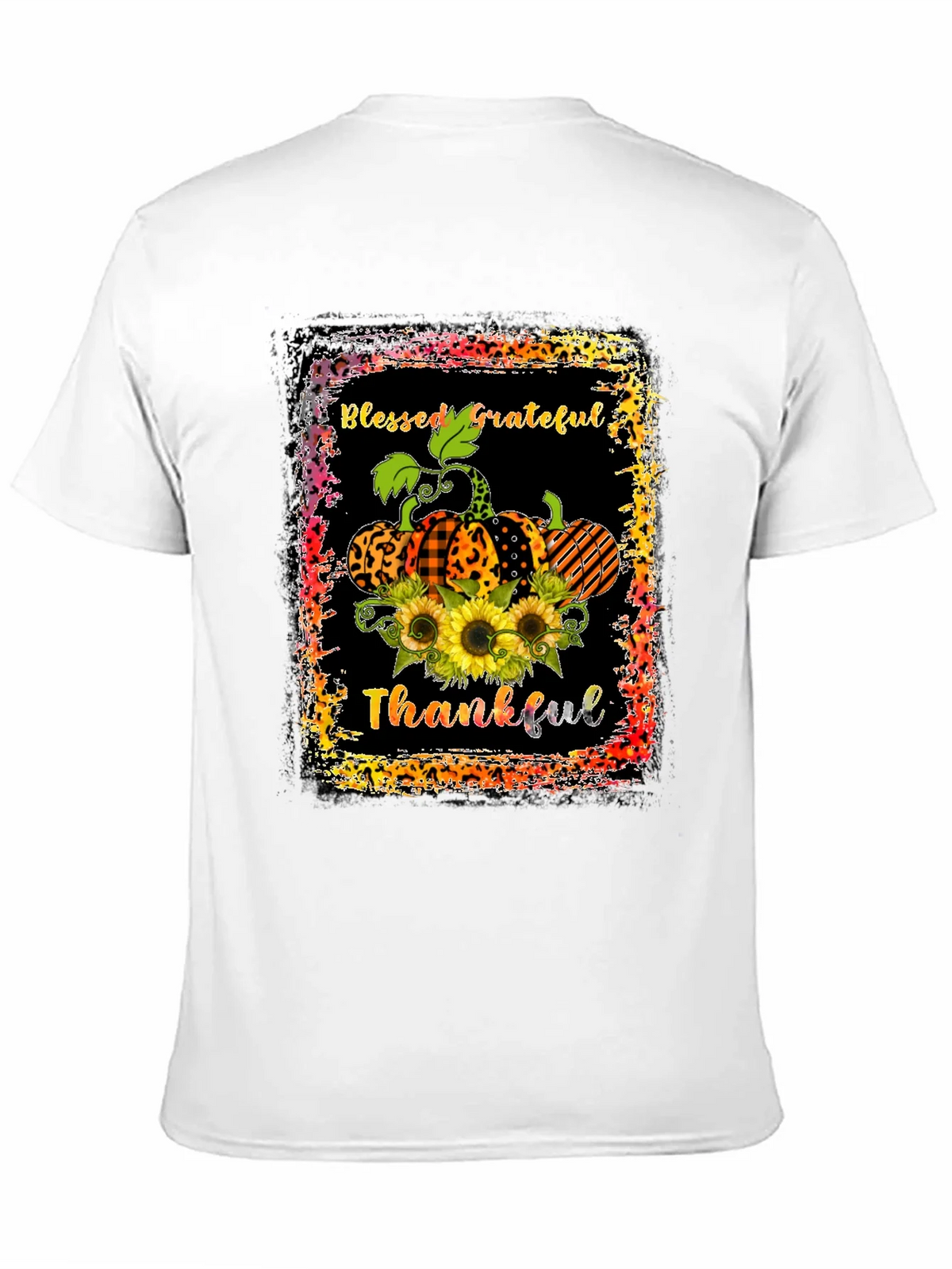 Blessed Grateful Thankful Pumpkin T-Shirt product image 9