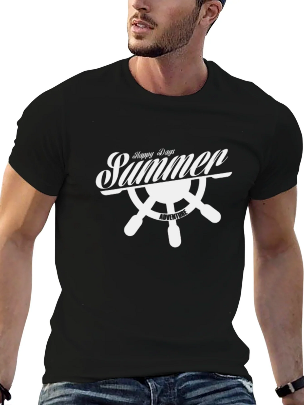 Summer Adventure Black Graphic Tee product image 2