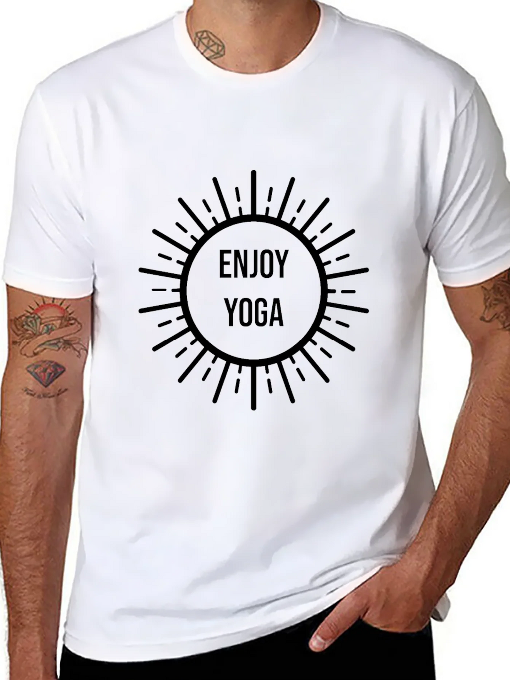 Enjoy Yoga Graphic Tee - Black product image 7