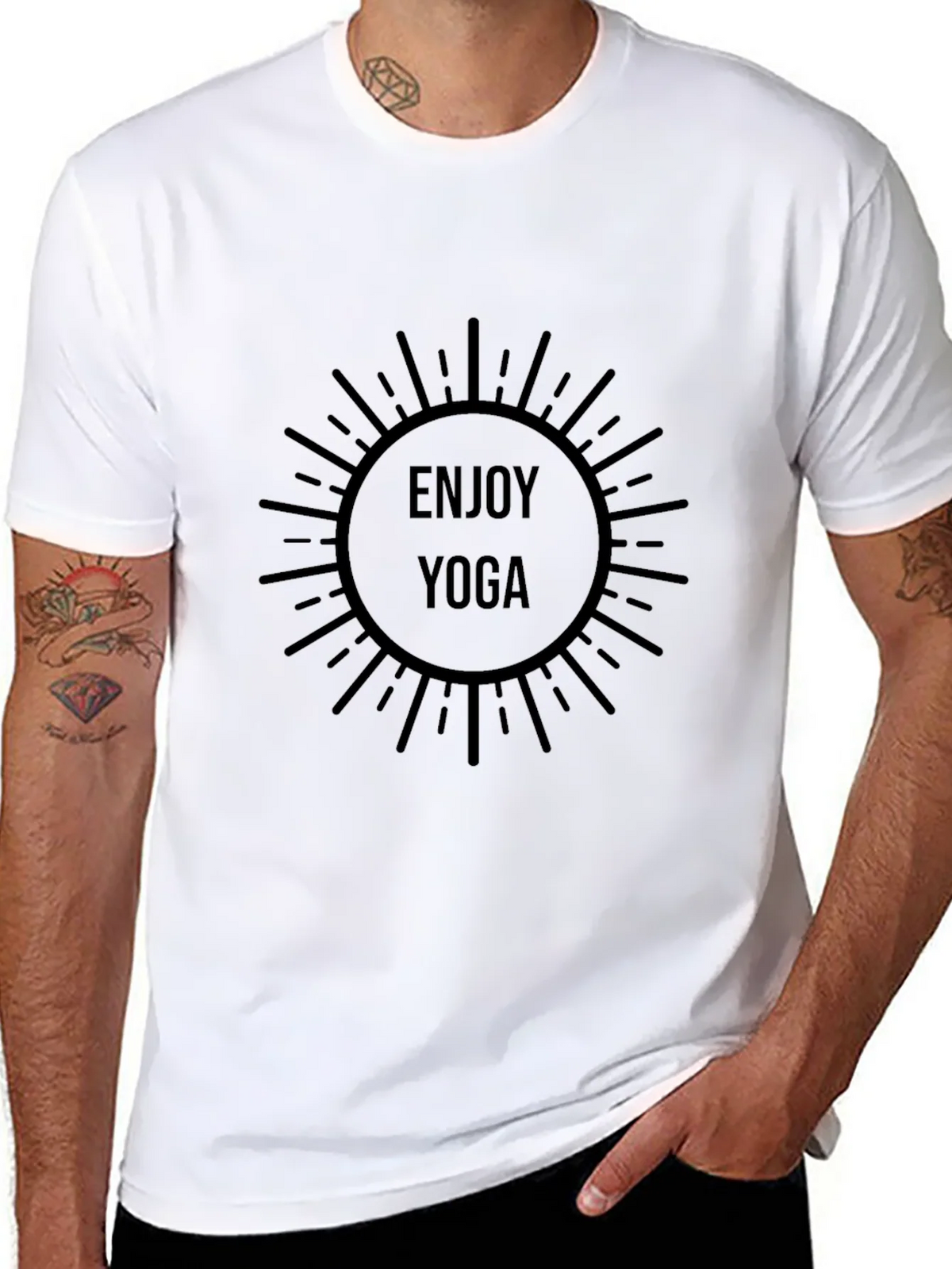 Enjoy Yoga Graphic Tee - Black product image 7