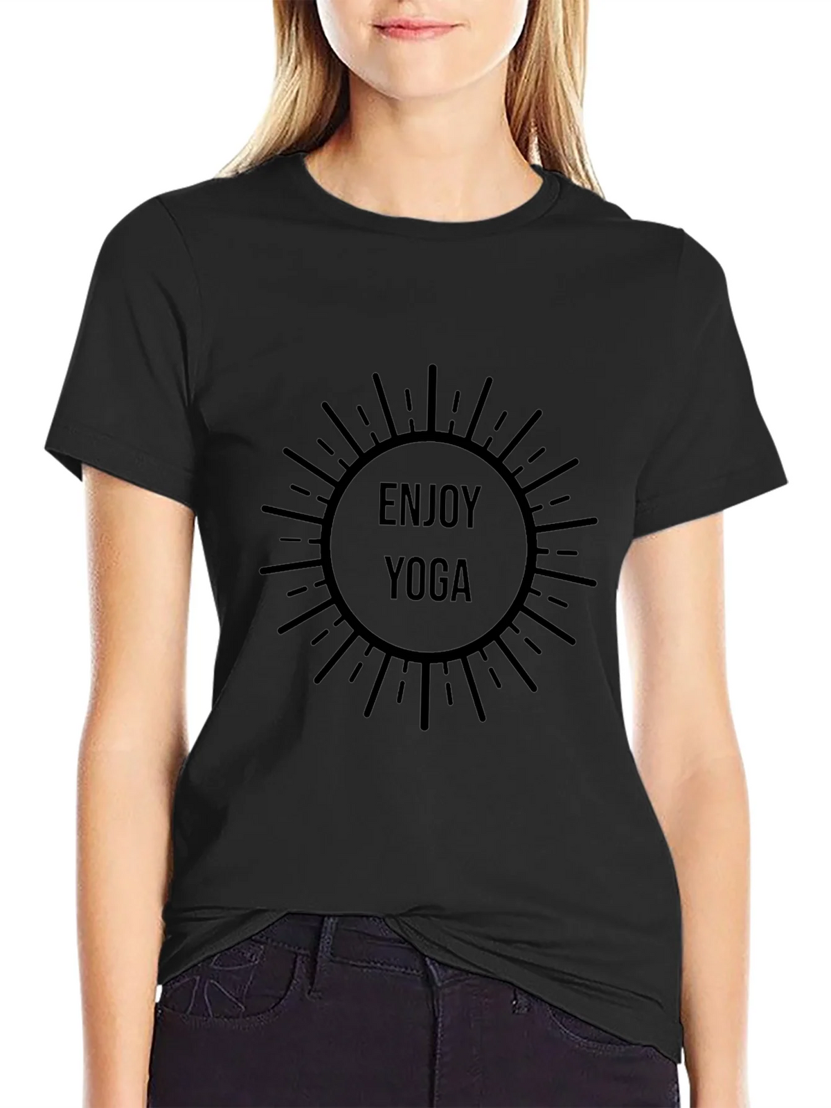 Enjoy Yoga Graphic Tee - Black product image 2