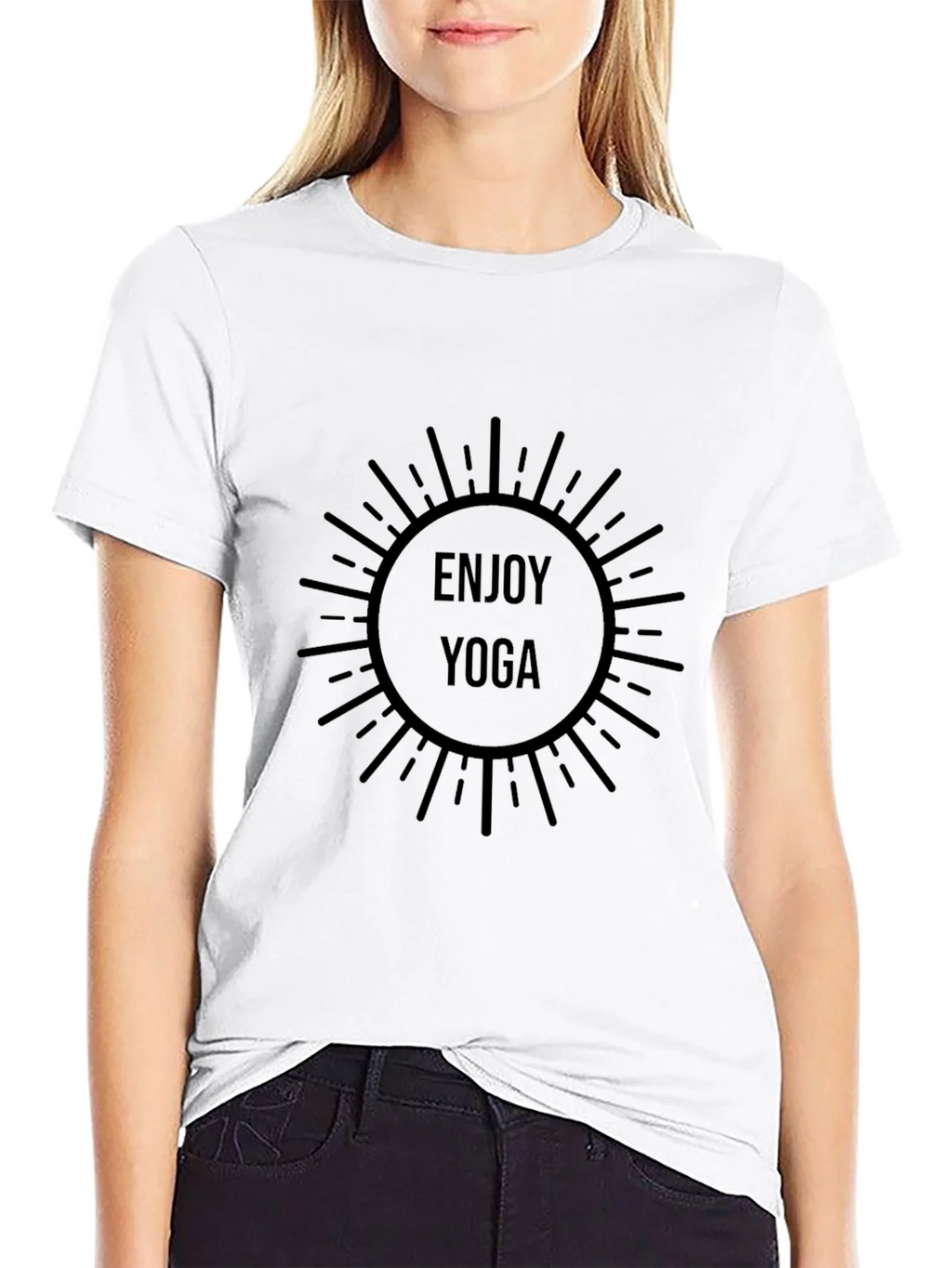 Enjoy Yoga Graphic Tee - Black product image 8