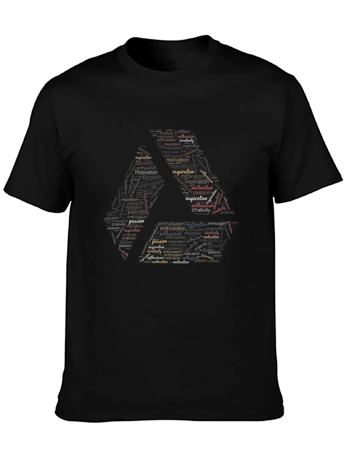 Inspirational Word Art Mens Black T-Shirt product image 3
