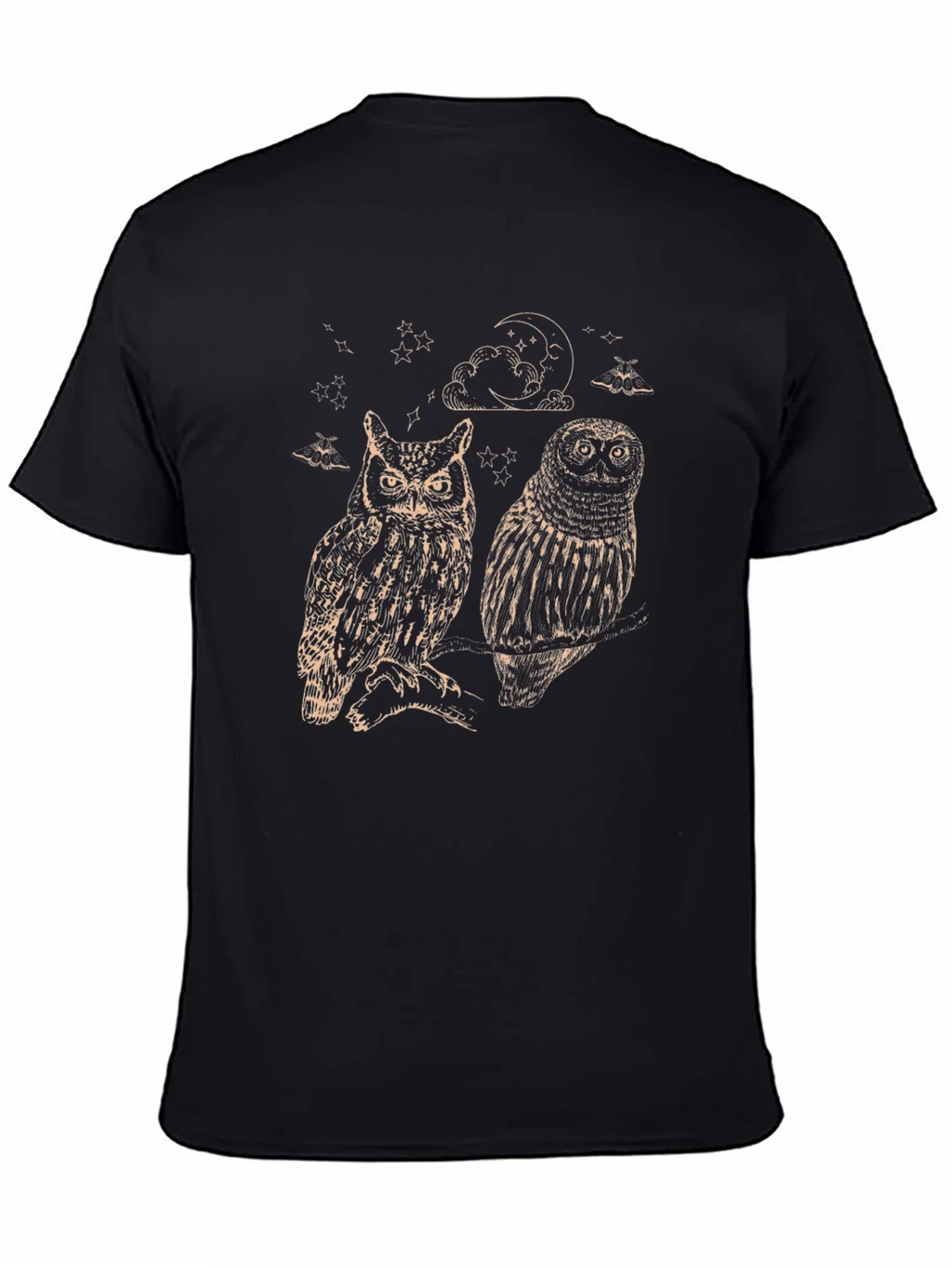 Two Owls Graphic Print Black T-Shirt product image 4