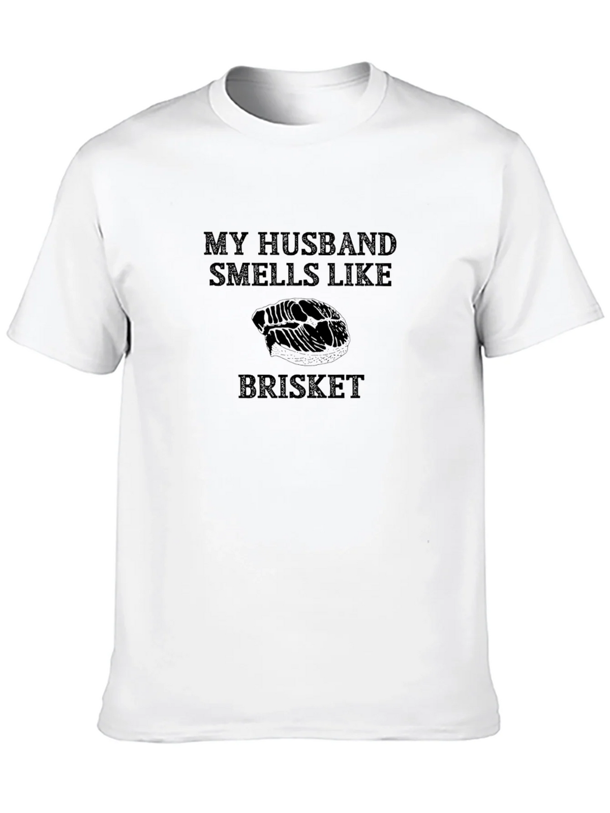 Husband Smells Like Brisket Black T-Shirt product image 9