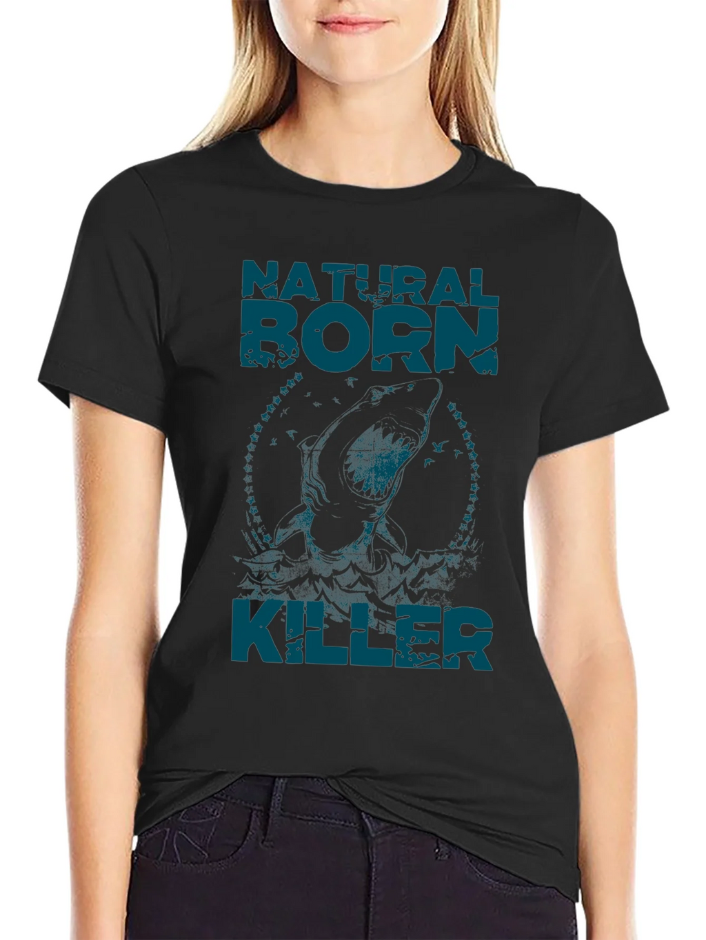 Natural Born Killer Graphic Tee - Black Crew Neck T-Shirt product image 1