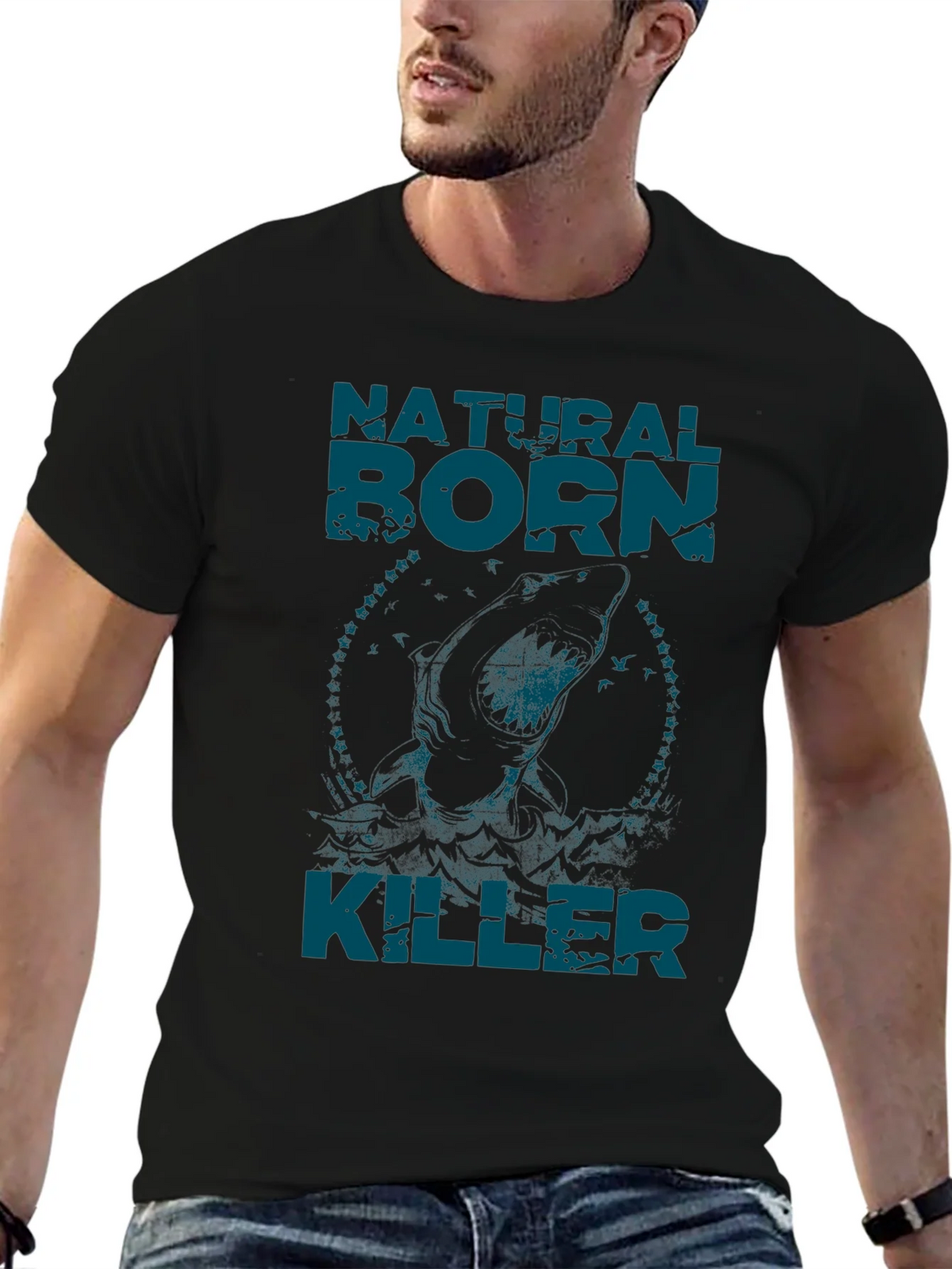 Natural Born Killer Graphic Tee - Black Crew Neck T-Shirt product image 5