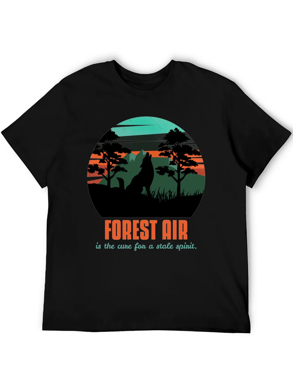 Forest Air Graphic Tee - Nature Wolf Design product image 5