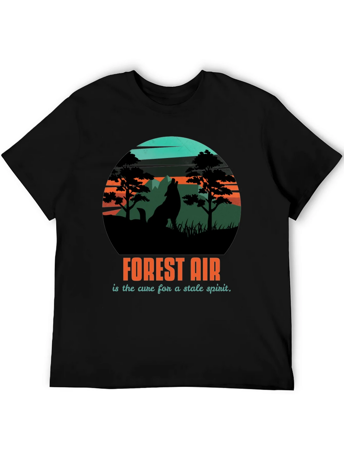 Forest Air Graphic Tee - Nature Wolf Design product image 5