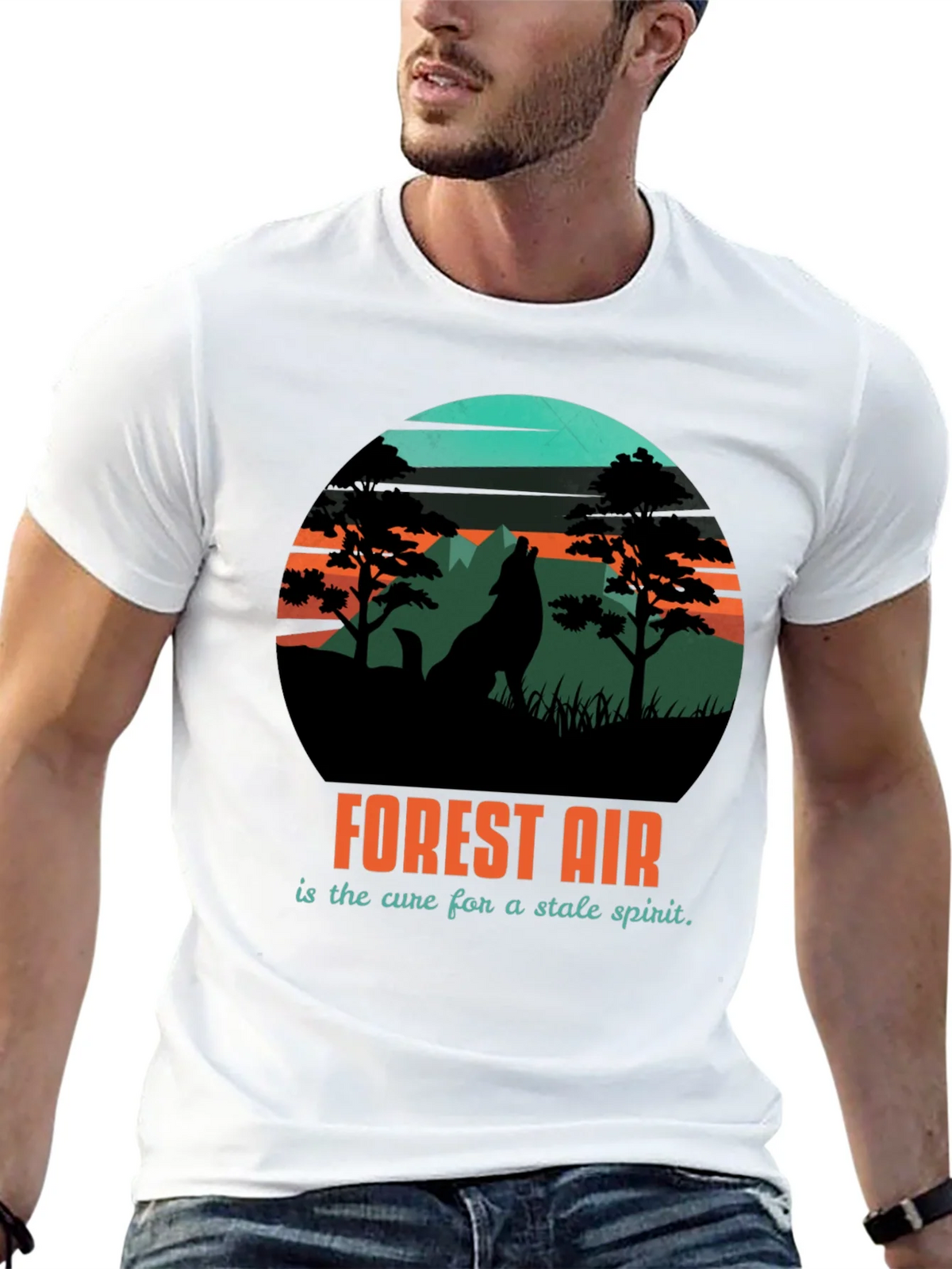 Forest Air Graphic Tee - Nature Wolf Design product image 12