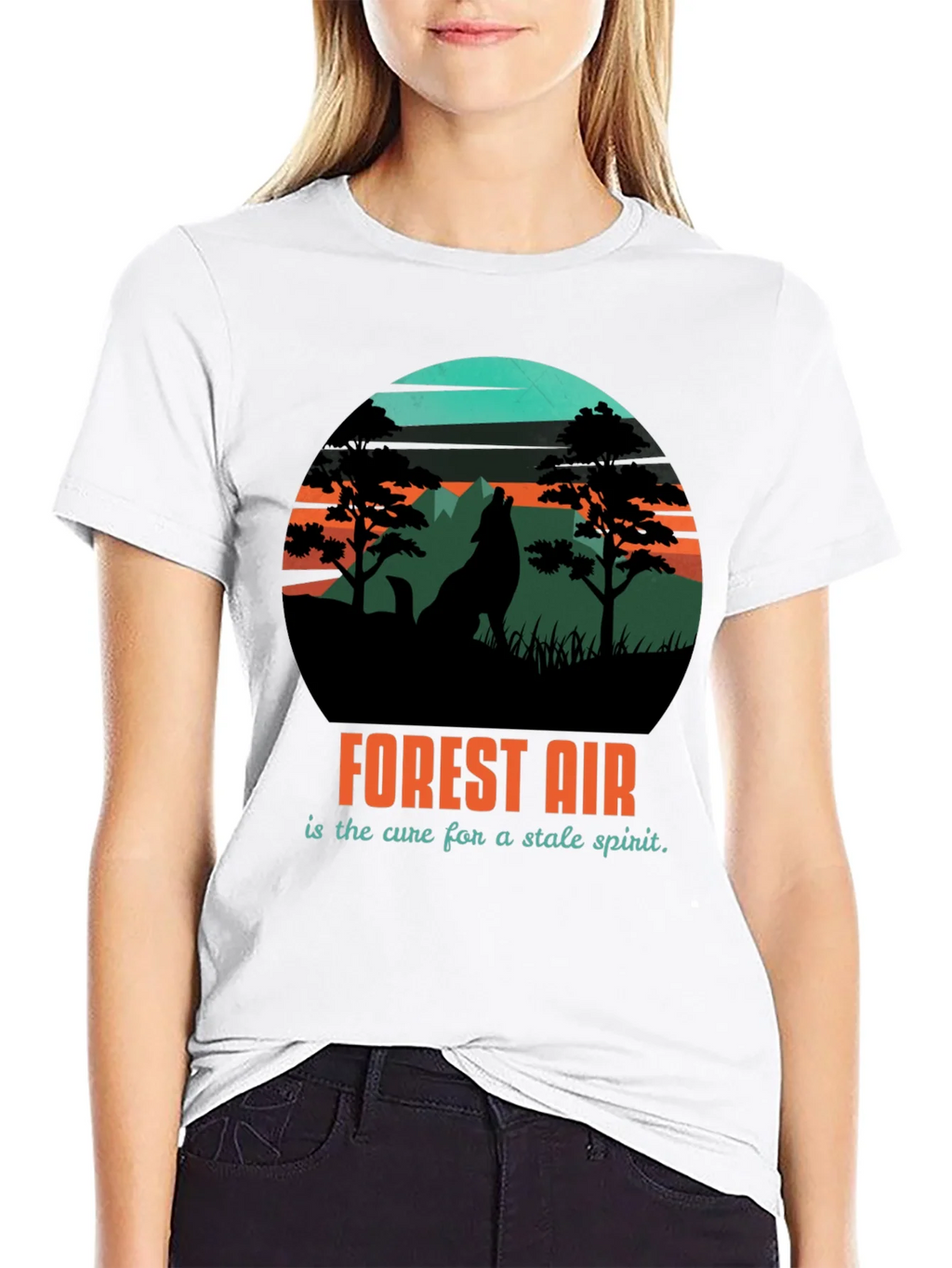 Forest Air Graphic Tee - Nature Wolf Design product image 8