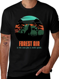 Forest Air Graphic Tee - Nature Wolf Design product image 1