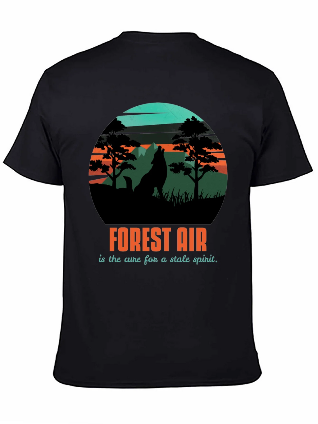 Forest Air Graphic Tee - Nature Wolf Design product image 4