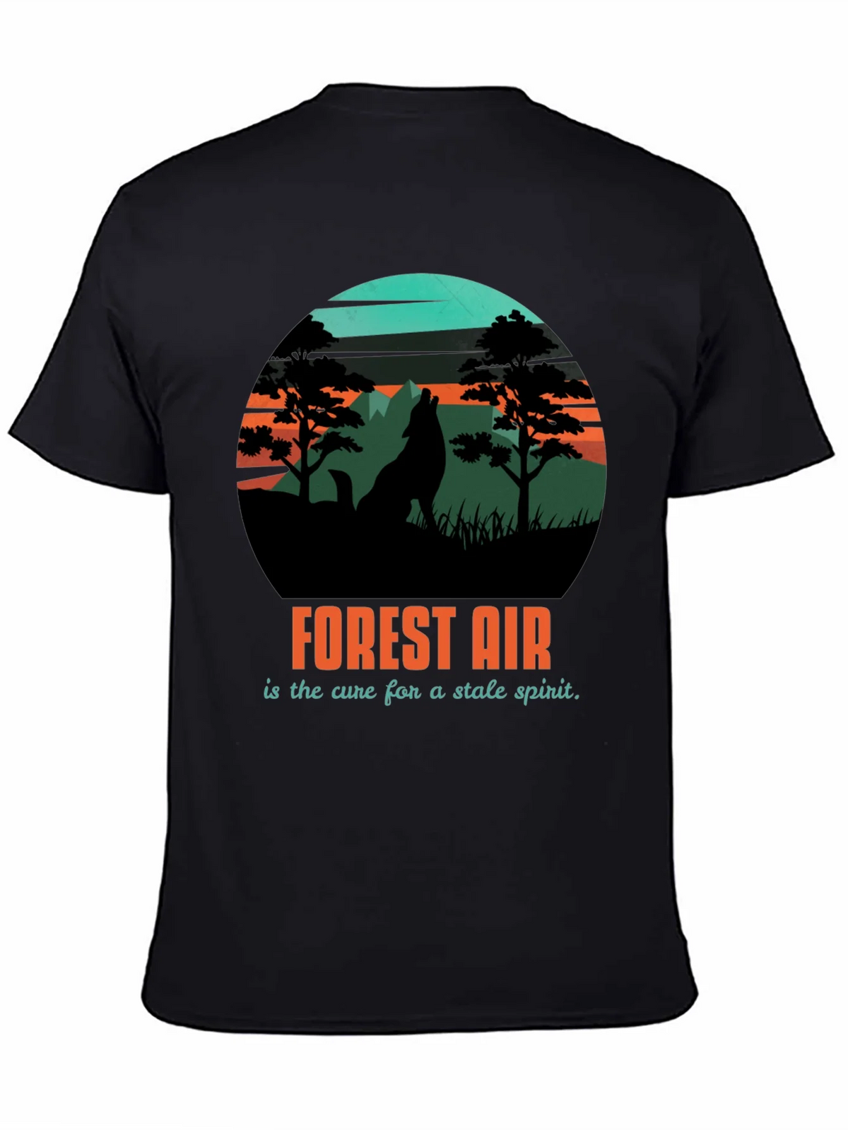 Forest Air Graphic Tee - Nature Wolf Design product image 4