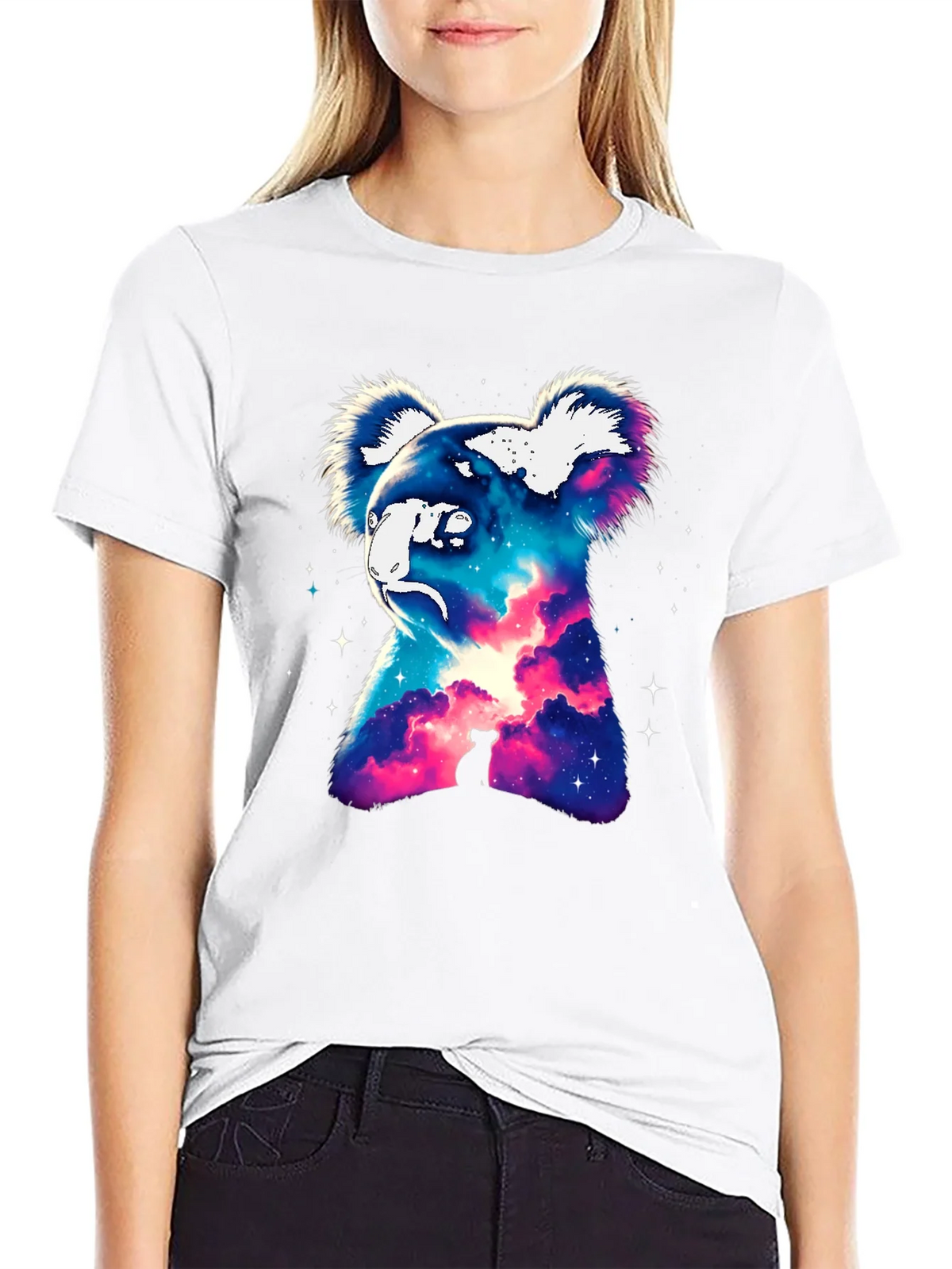 Cosmic Koala Graphic Tee - Galaxy Animal Print product image 8