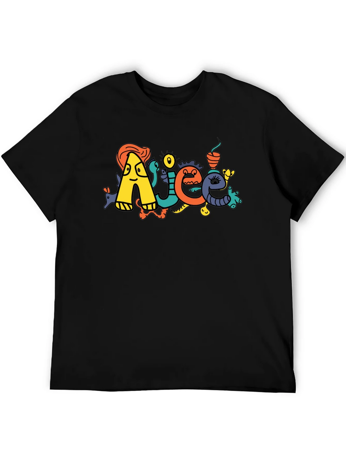 Doodle Art Black T-Shirt product image 5