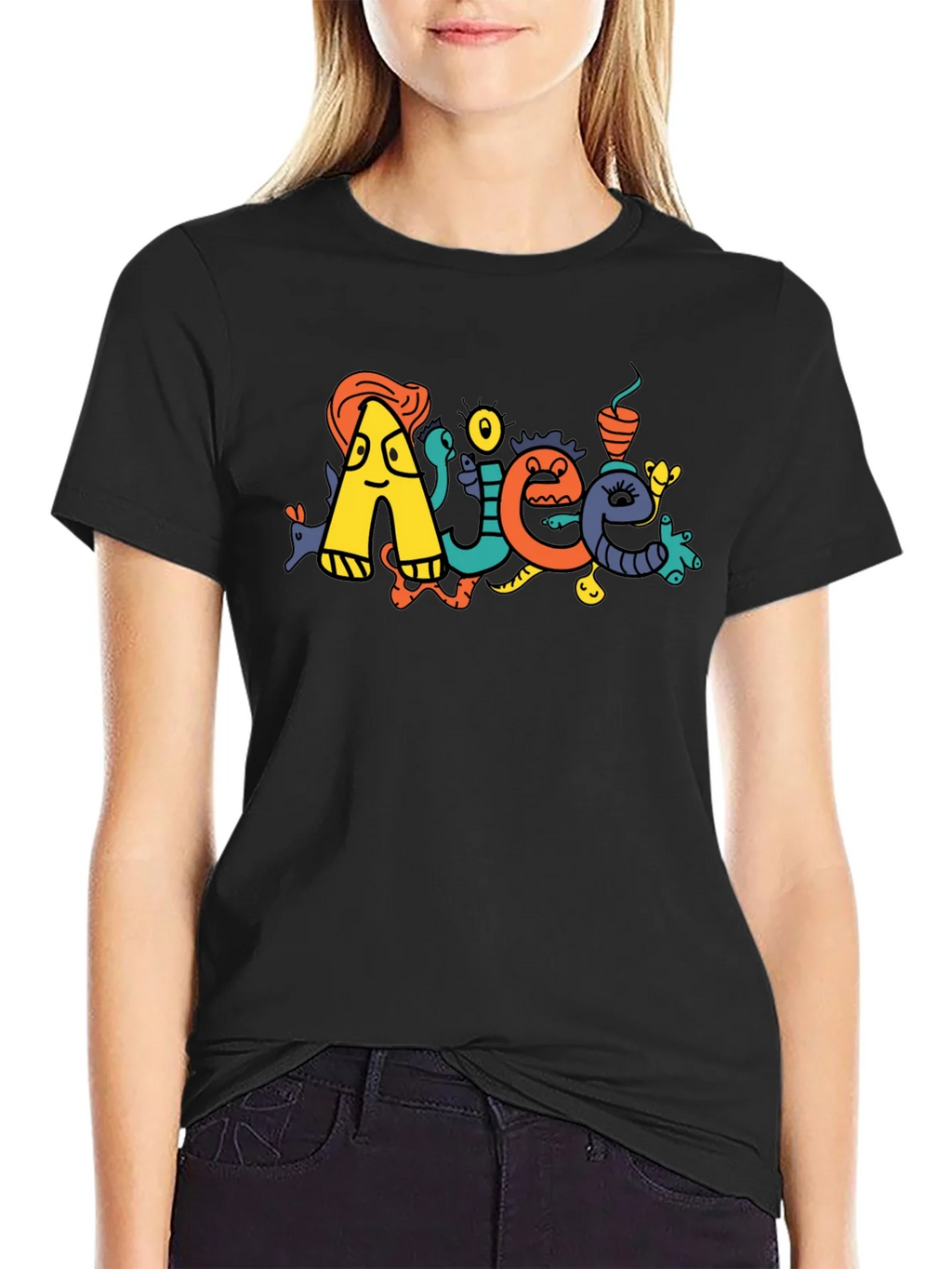 Doodle Art Black T-Shirt product image 2