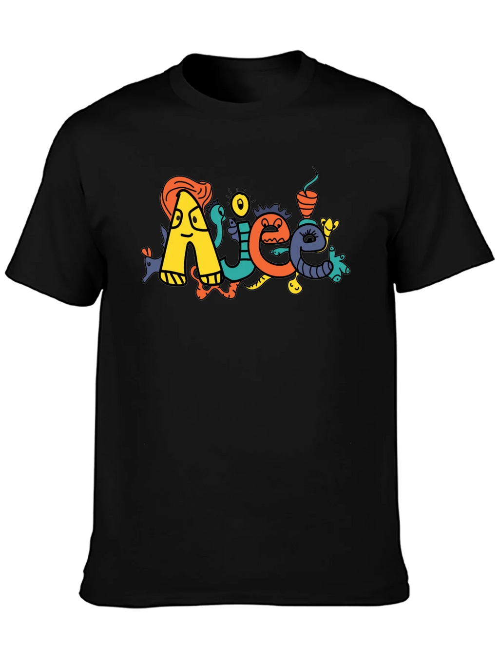 Doodle Art Black T-Shirt product image 3