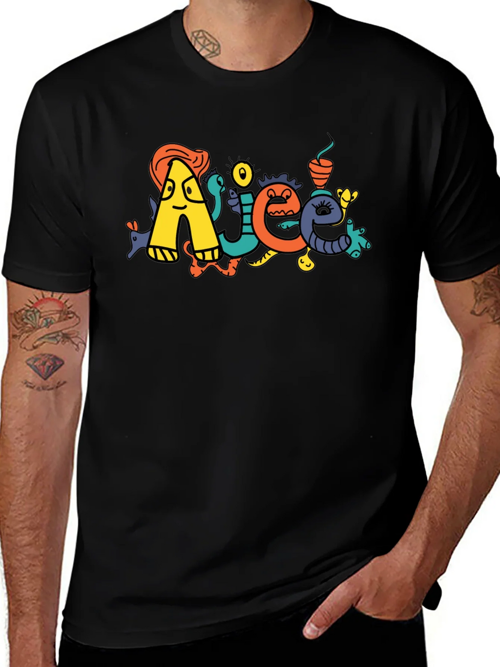 Doodle Art Black T-Shirt product image 1