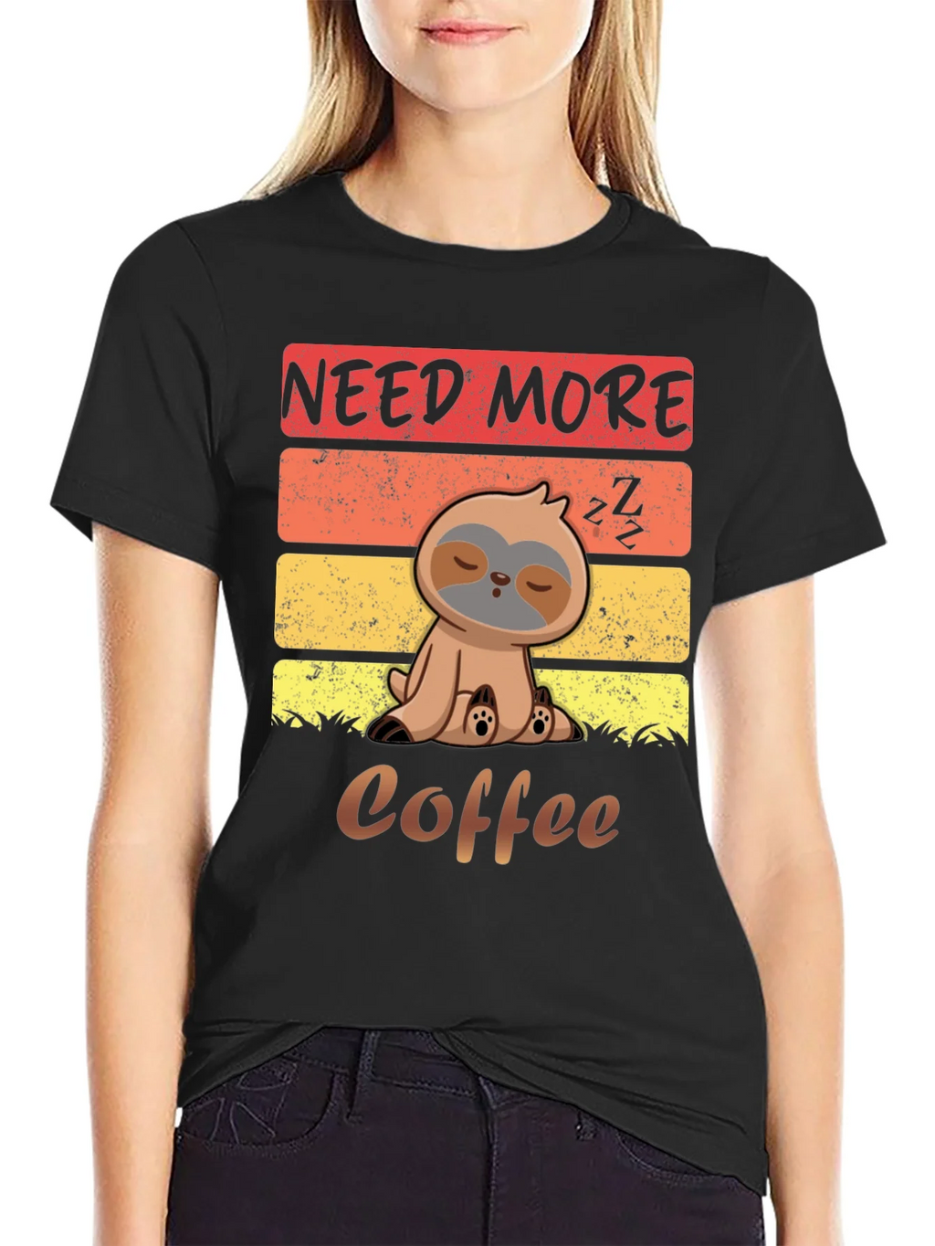 Need More Coffee Sloth Graphic T-Shirt product image 2