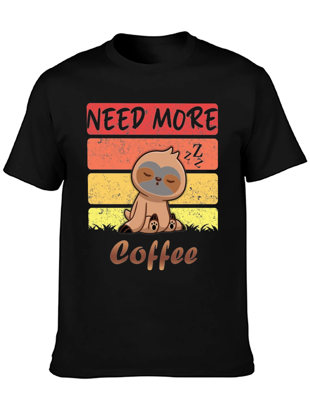 Need More Coffee Sloth Graphic T-Shirt product image 3
