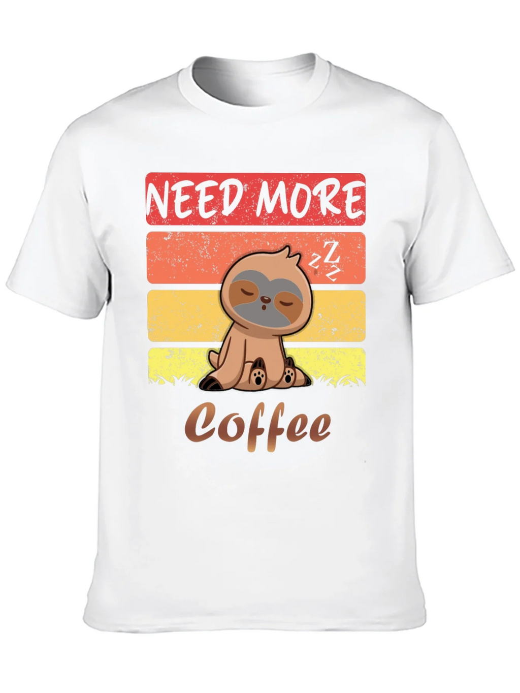 Need More Coffee Sloth Graphic T-Shirt product image 9