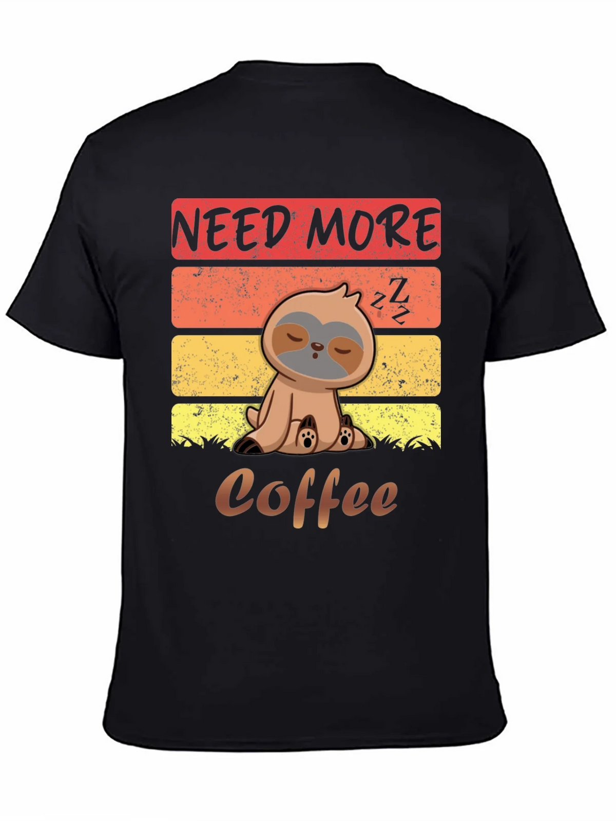 Need More Coffee Sloth Graphic T-Shirt product image 4