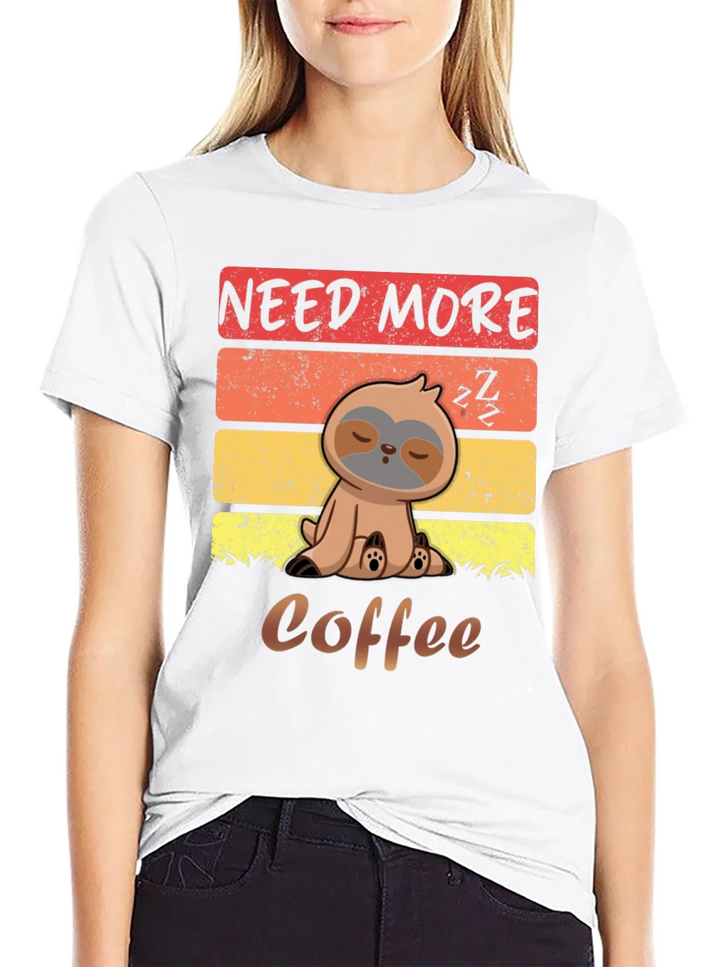 Need More Coffee Sloth Graphic T-Shirt product image 8