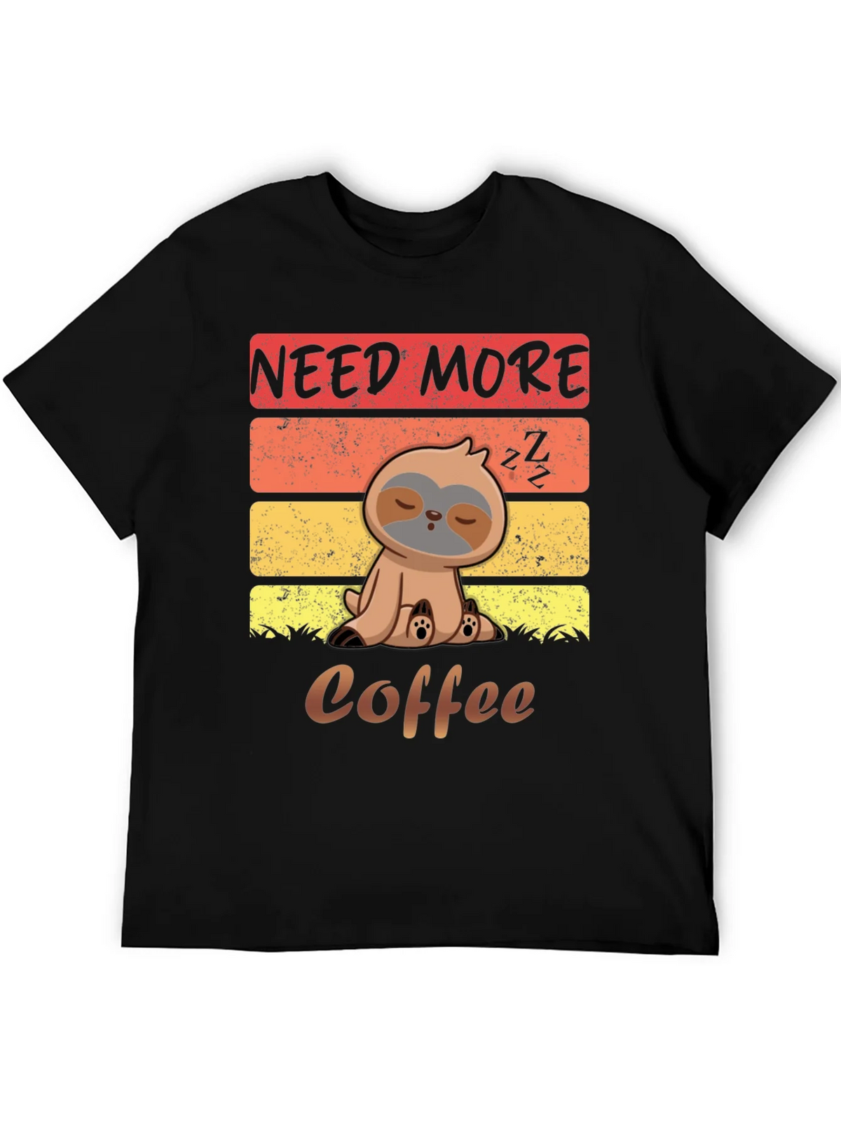 Need More Coffee Sloth Graphic T-Shirt product image 5