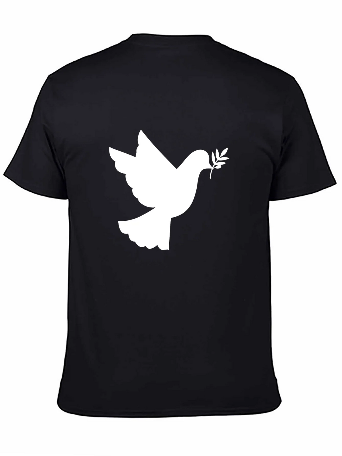 Peace Dove Graphic Tee - Stylish Black Cotton T-Shirt product image 4