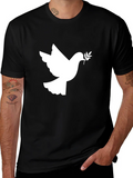Peace Dove Graphic Tee - Stylish Black Cotton T-Shirt product image 1