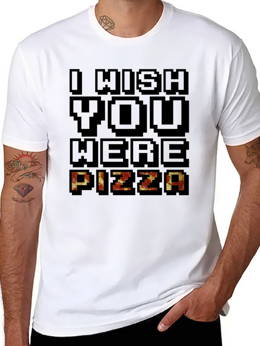 I Wish You Were Pizza Graphic T-Shirt product image 6