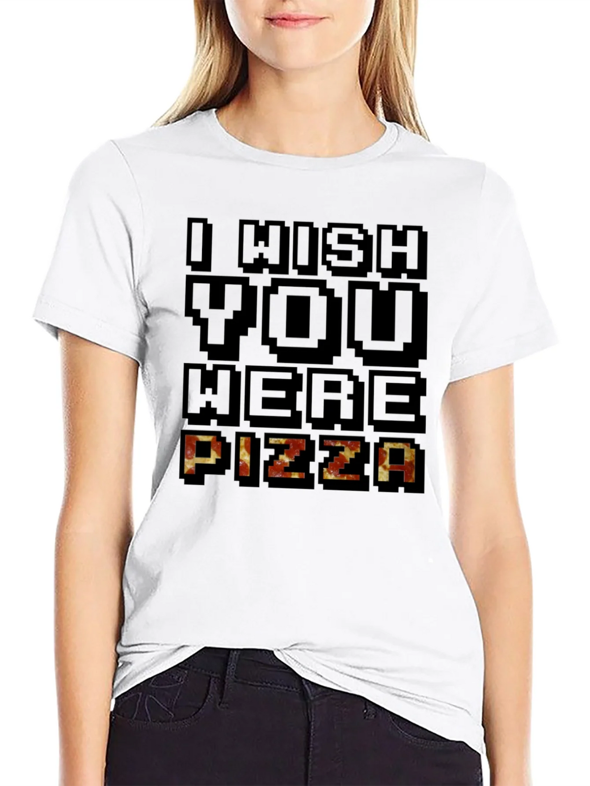 I Wish You Were Pizza Graphic T-Shirt product image 7