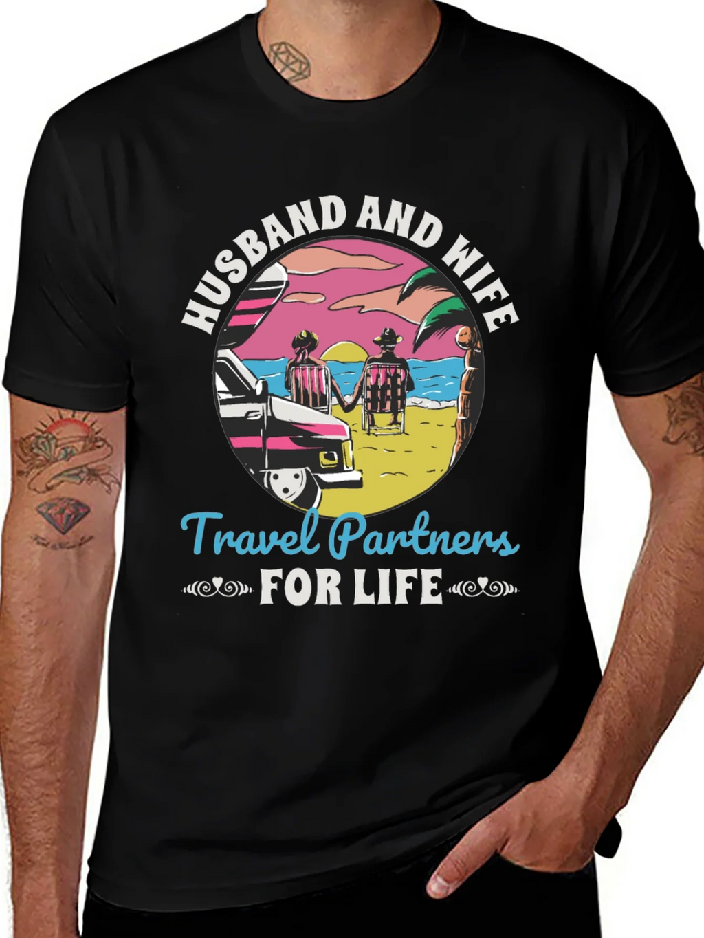 Husband and Wife Travel Partners T-Shirt product image 1
