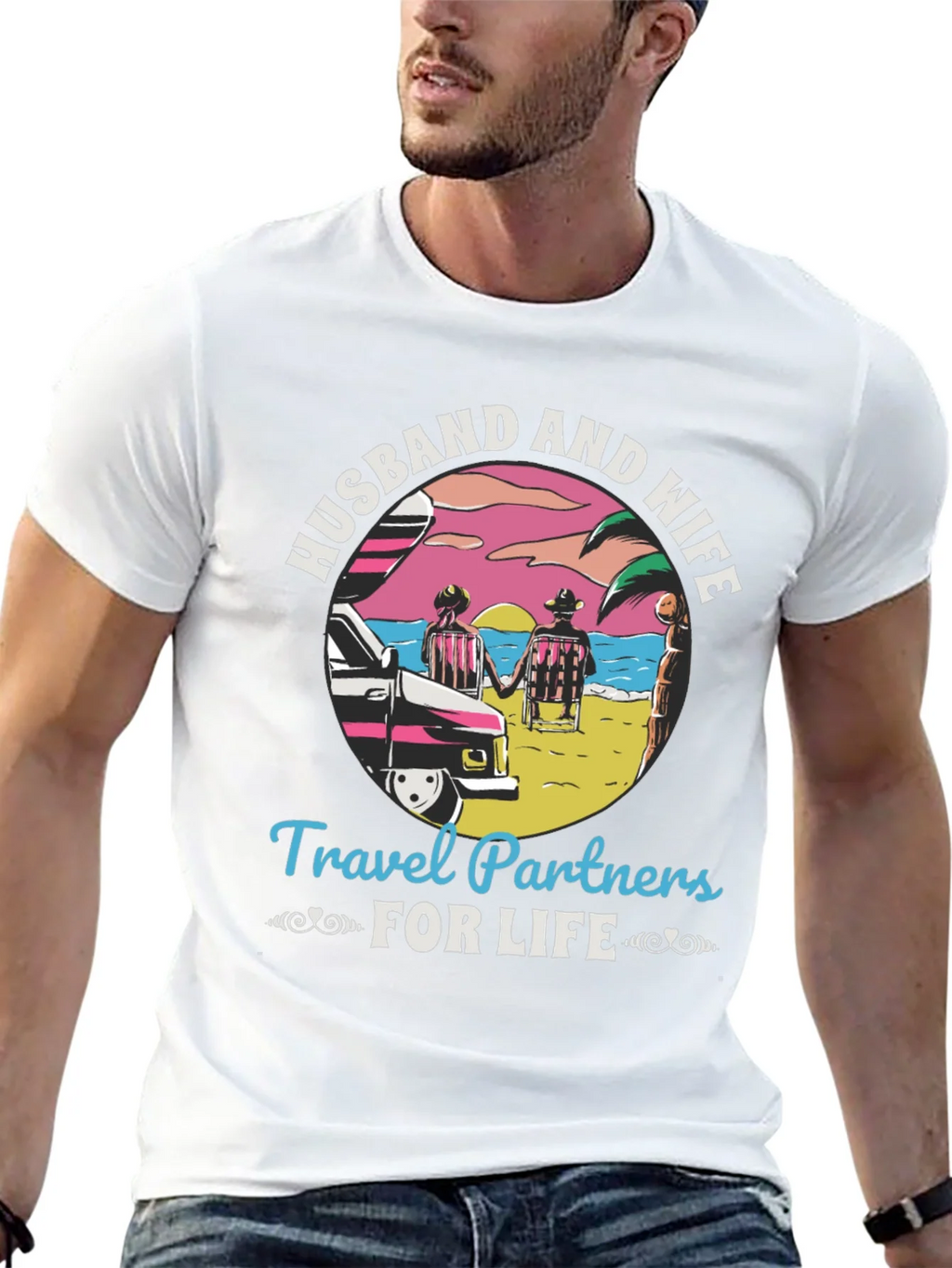 Husband and Wife Travel Partners T-Shirt product image 12