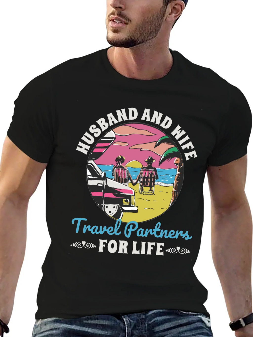 Husband and Wife Travel Partners T-Shirt product image 6