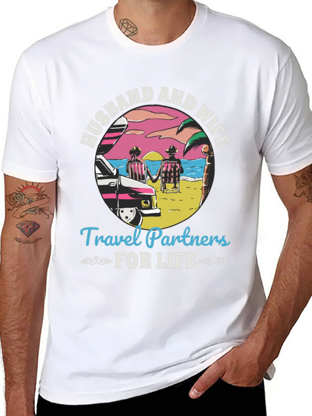 Husband and Wife Travel Partners T-Shirt product image 7