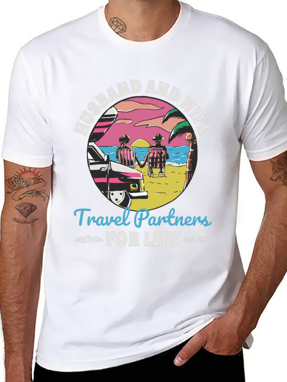 Husband and Wife Travel Partners T-Shirt product image 7