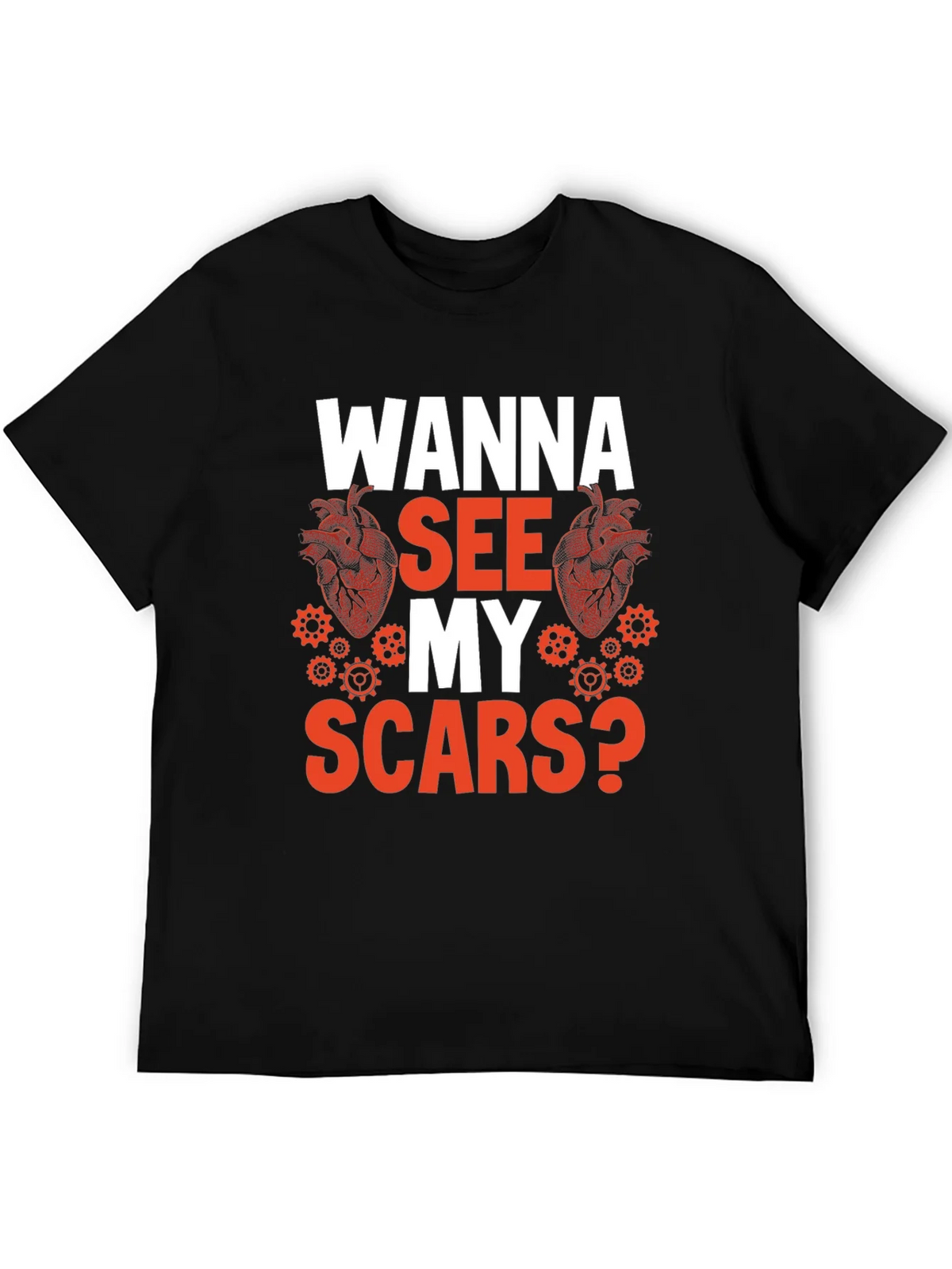 Wanna See My Scars? Graphic Tee product image 5