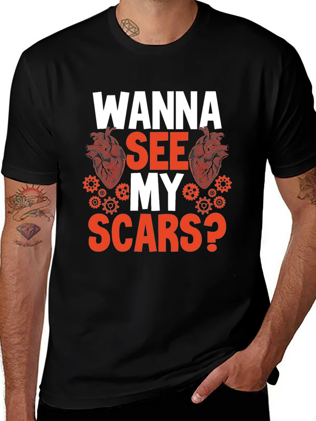 Wanna See My Scars? Graphic Tee product image 1