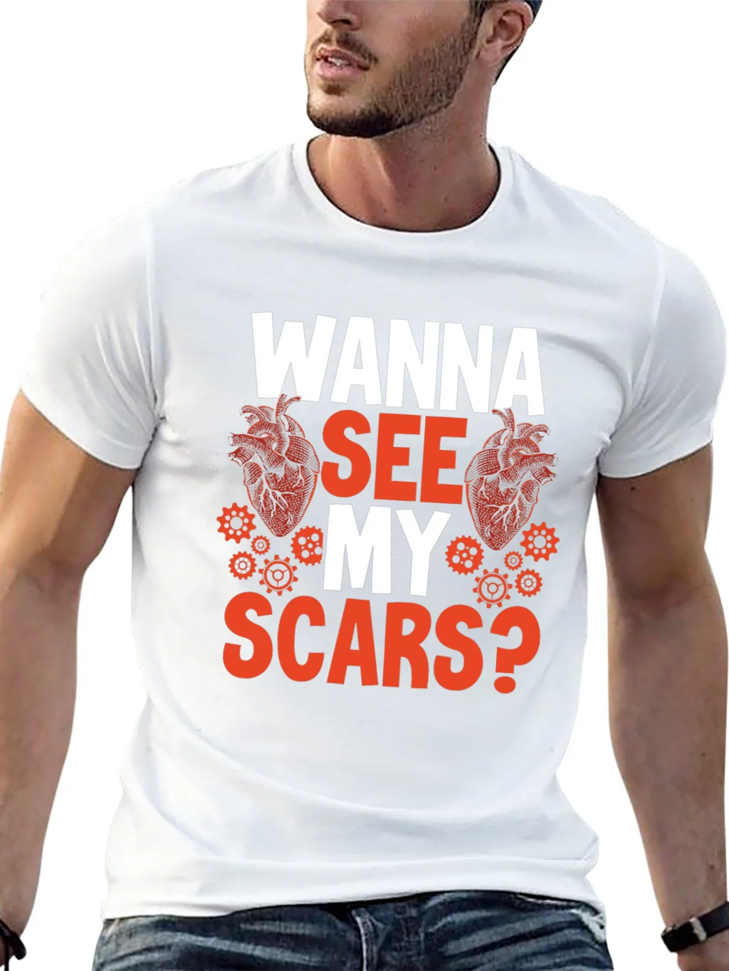 Wanna See My Scars? Graphic Tee product image 12
